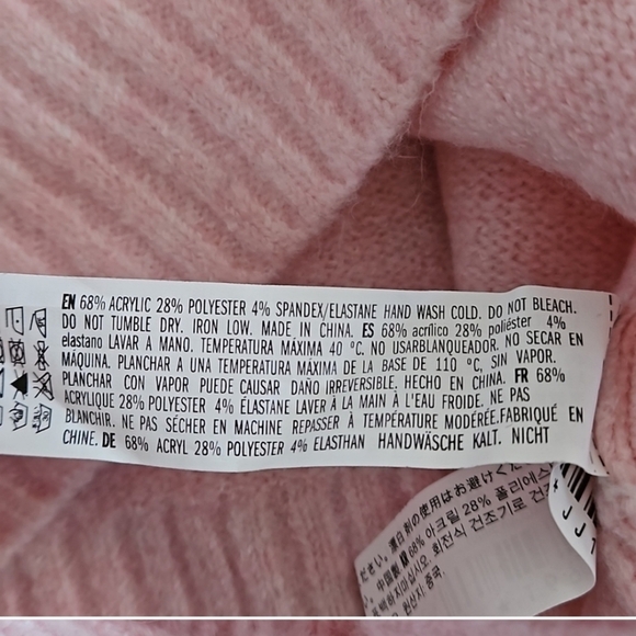 Tuckernuck Hyacinth House Pink Long Sleeve Cameron Turtleneck Sweater Size Small - Picture 9 of 9